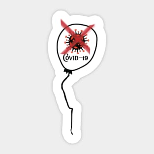 2021 Anti Covid 19 Balloon Sticker